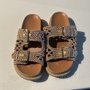 Universal Thread Kids Woven Tan Sandals